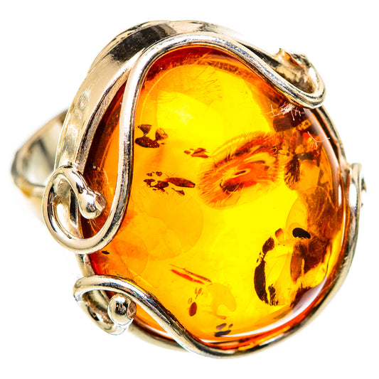 Baltic Amber Rings handcrafted by Ana Silver Co - RING125701 - Photo 2