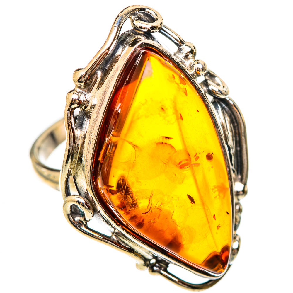 Baltic Amber Rings handcrafted by Ana Silver Co - RING125702 - Photo 2
