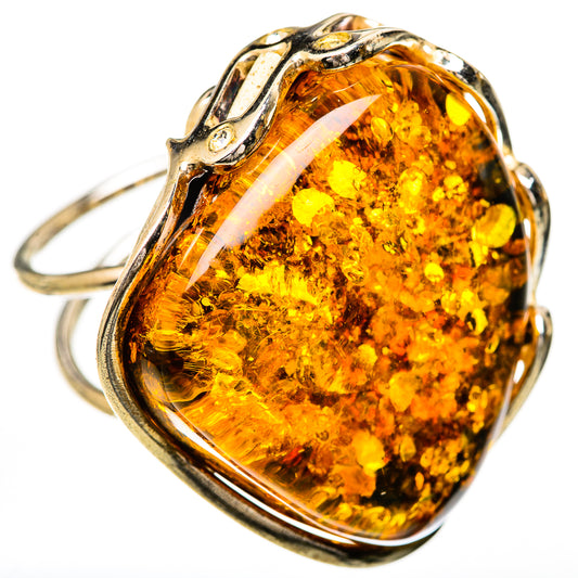 Baltic Amber Rings handcrafted by Ana Silver Co - RING125706 - Photo 2