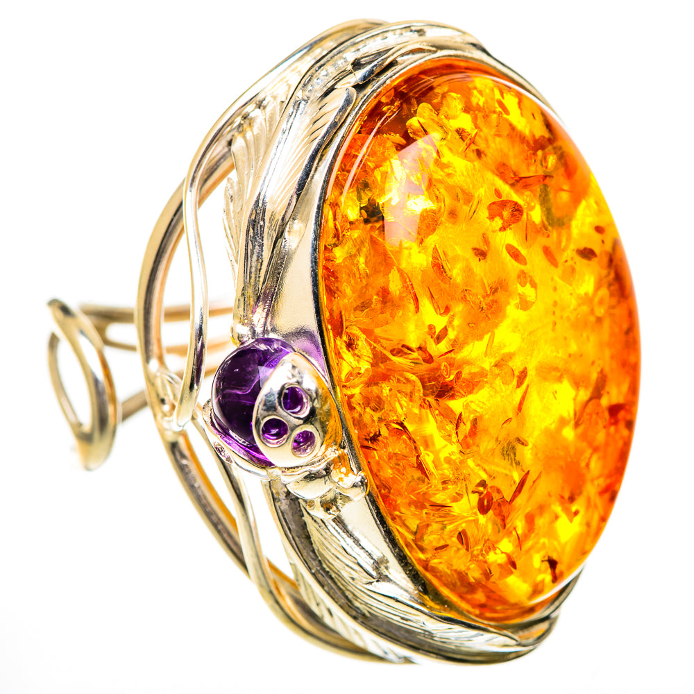 Baltic Amber Rings handcrafted by Ana Silver Co - RING125707 - Photo 2