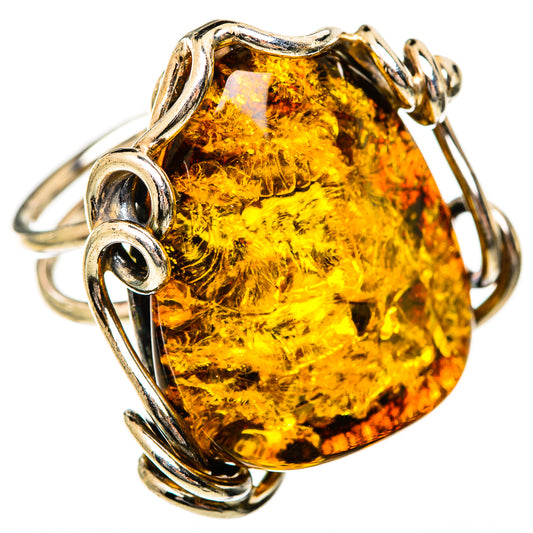 Baltic Amber Rings handcrafted by Ana Silver Co - RING125709 - Photo 2