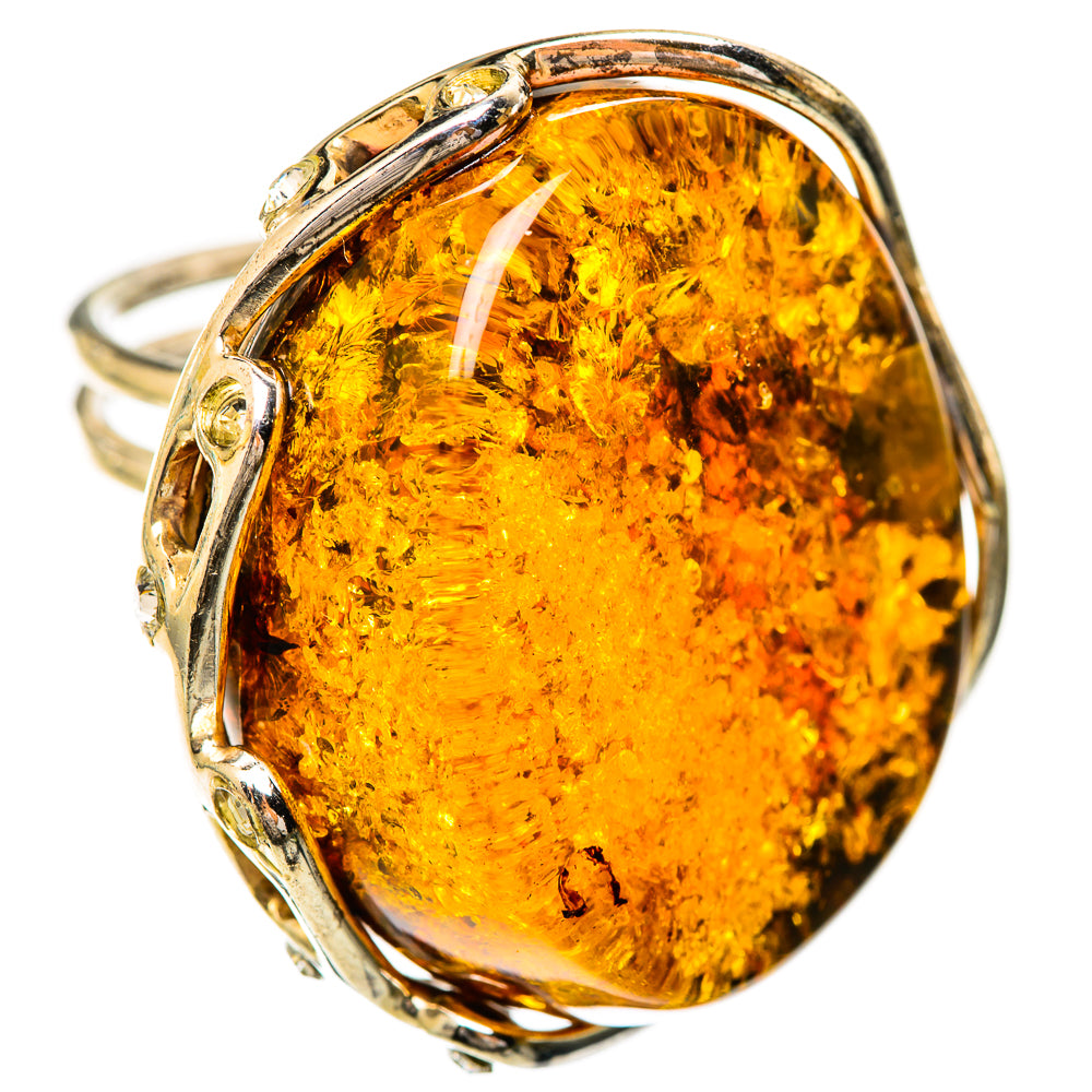Baltic Amber Rings handcrafted by Ana Silver Co - RING125710 - Photo 2