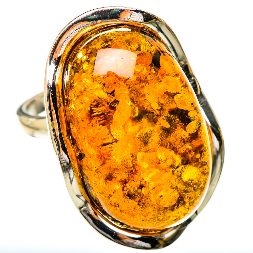 Baltic Amber Rings handcrafted by Ana Silver Co - RING125723 - Photo 2