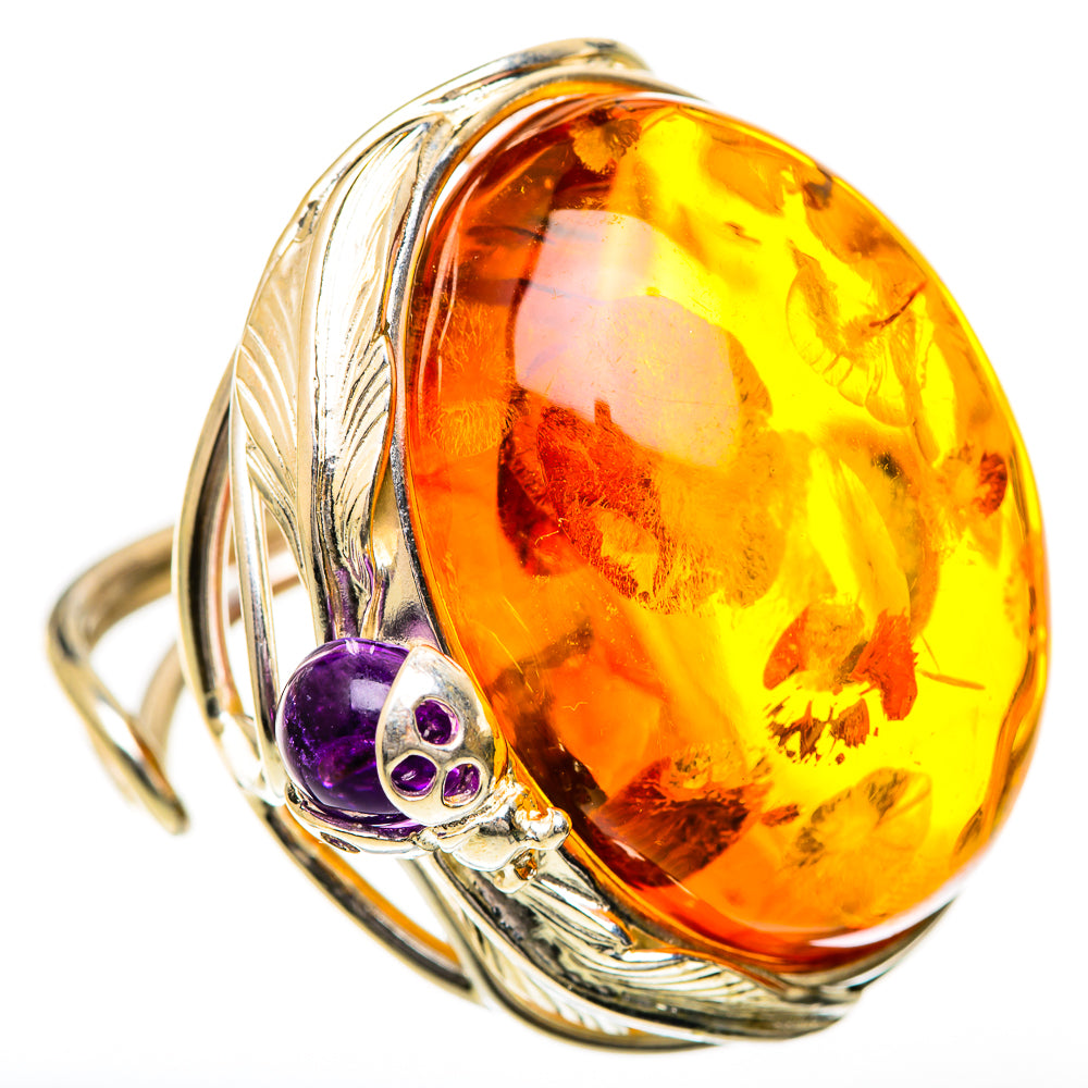 Baltic Amber Rings handcrafted by Ana Silver Co - RING125724 - Photo 2