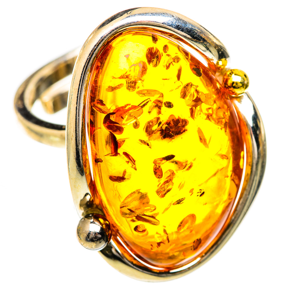 Baltic Amber Rings handcrafted by Ana Silver Co - RING125728 - Photo 2