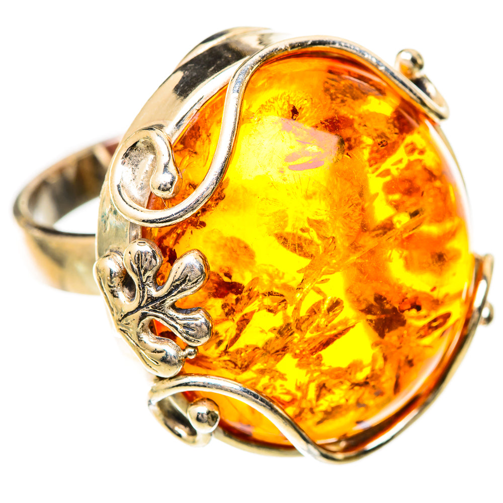 Baltic Amber Rings handcrafted by Ana Silver Co - RING125732 - Photo 2