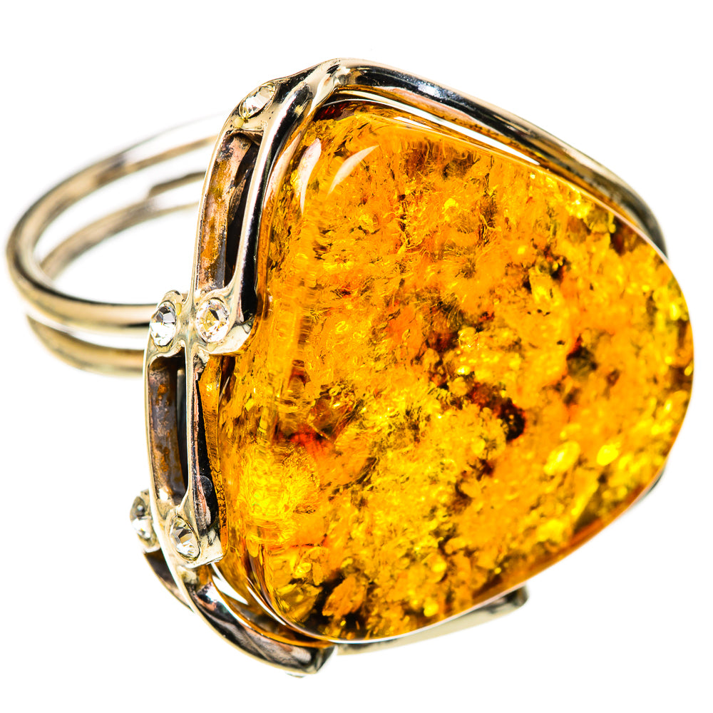 Baltic Amber Rings handcrafted by Ana Silver Co - RING125735 - Photo 2