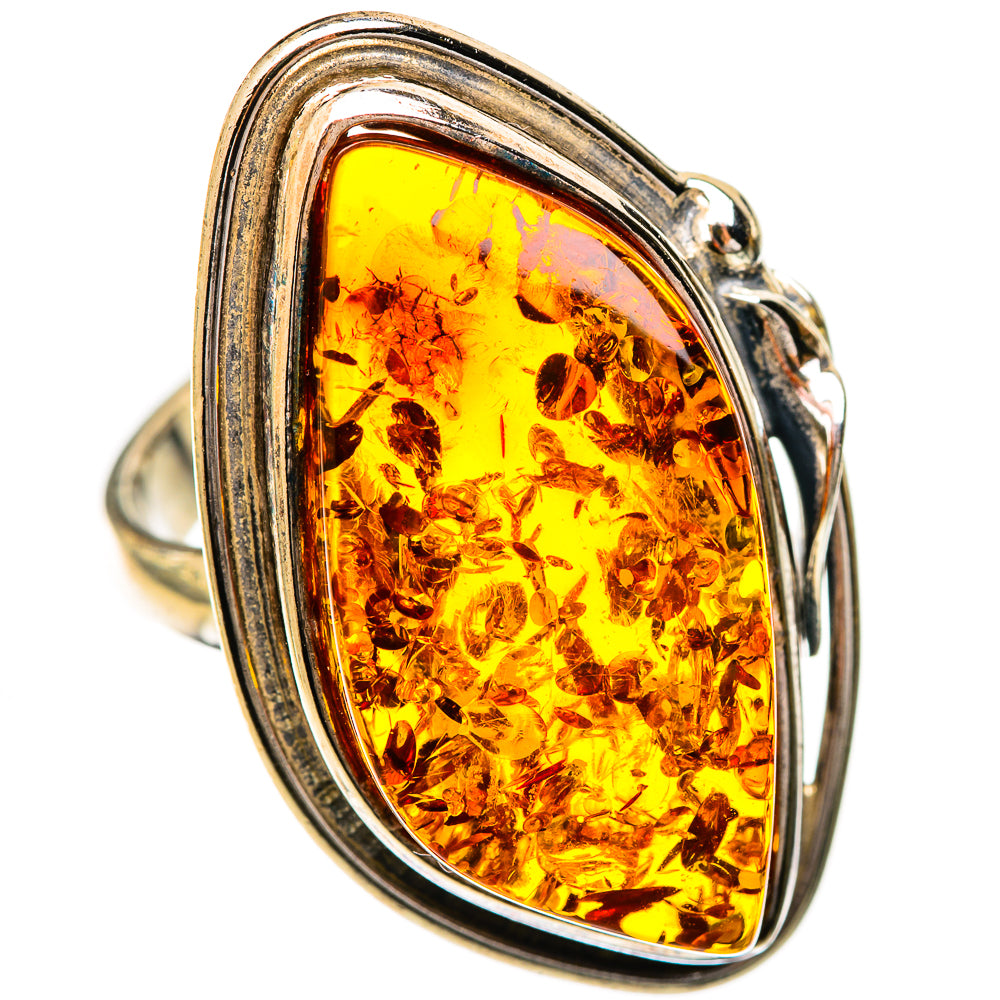 Baltic Amber Rings handcrafted by Ana Silver Co - RING125741 - Photo 2