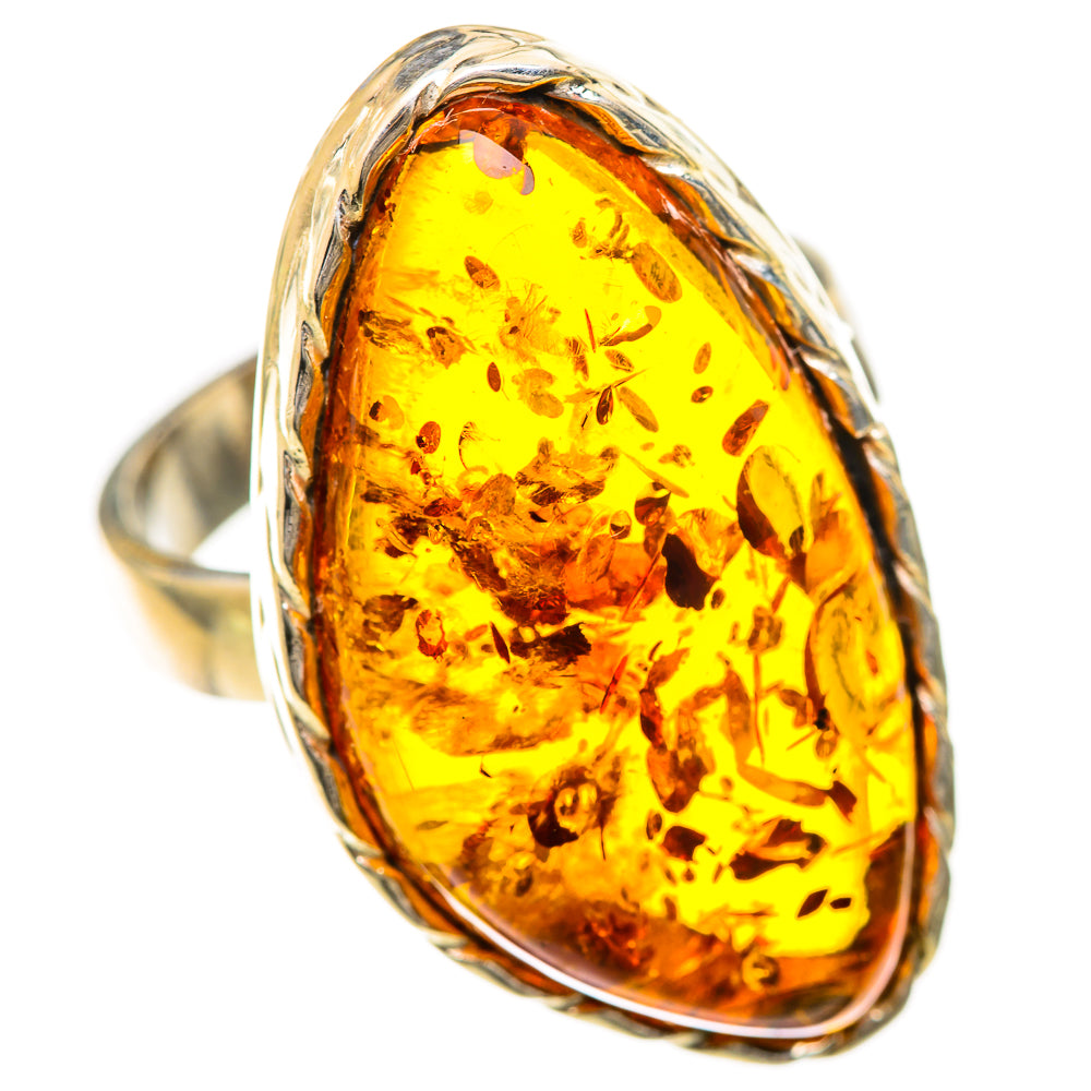 Baltic Amber Rings handcrafted by Ana Silver Co - RING125742 - Photo 2