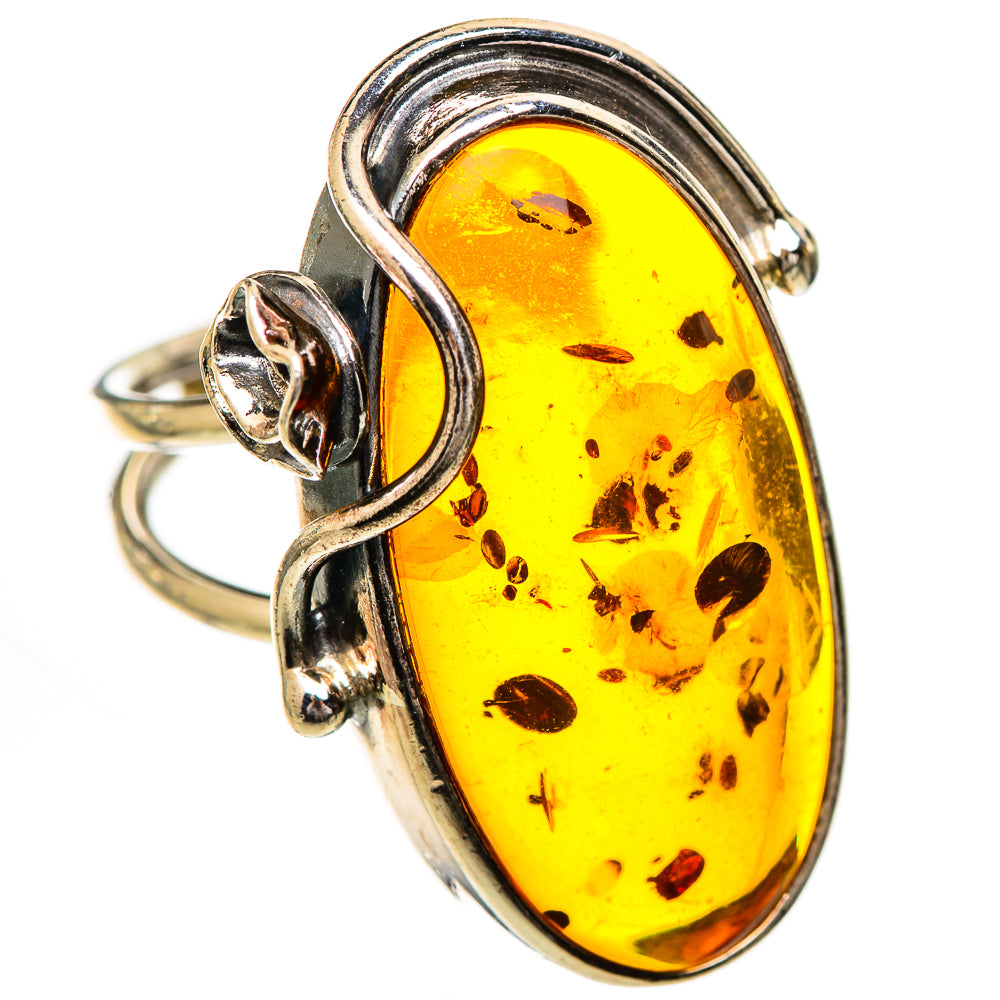 Baltic Amber Rings handcrafted by Ana Silver Co - RING125743 - Photo 2