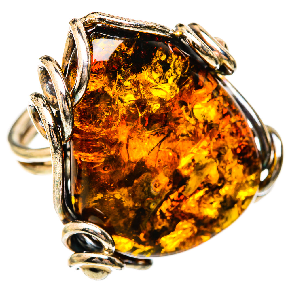 Baltic Amber Rings handcrafted by Ana Silver Co - RING125744 - Photo 2