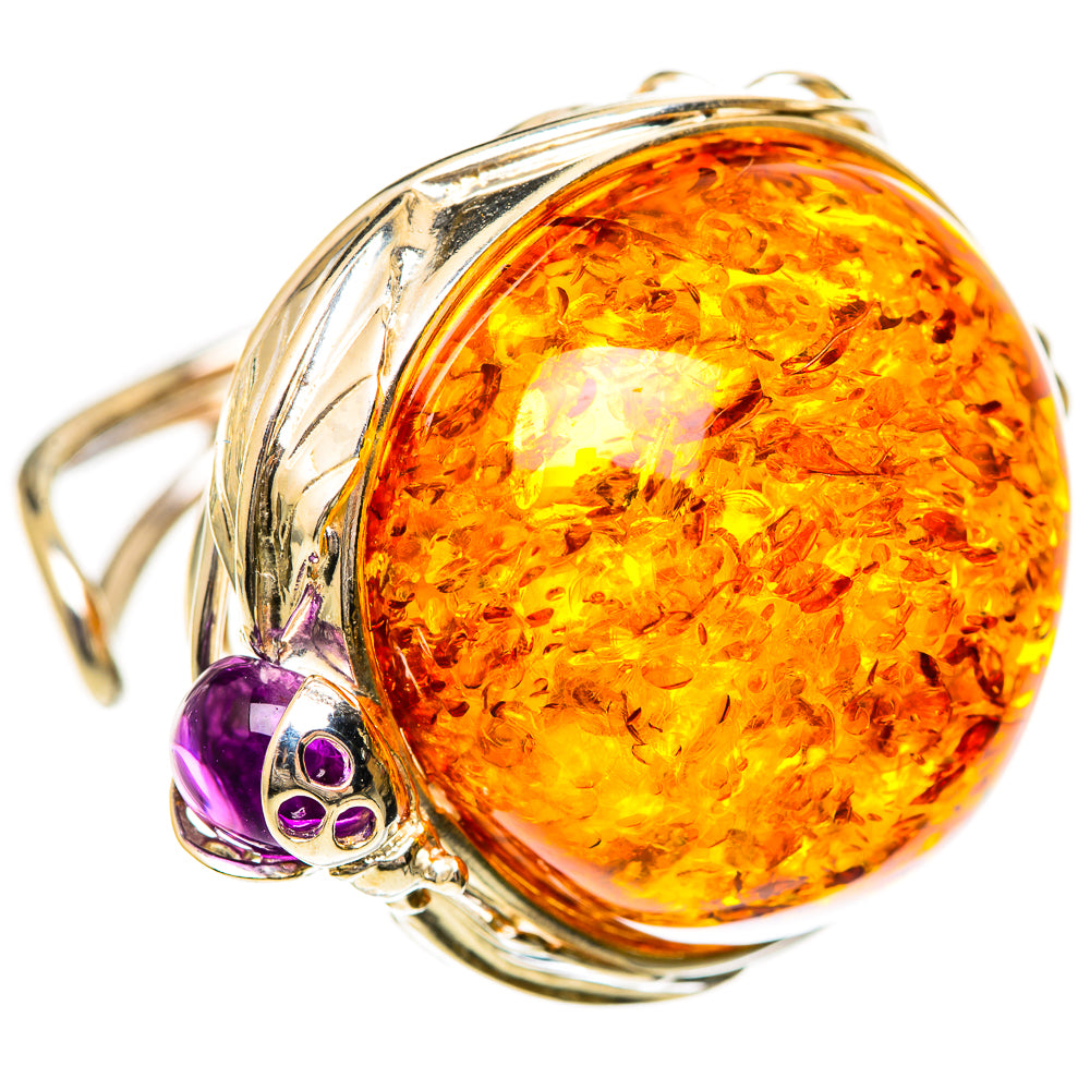 Baltic Amber Rings handcrafted by Ana Silver Co - RING125746 - Photo 2