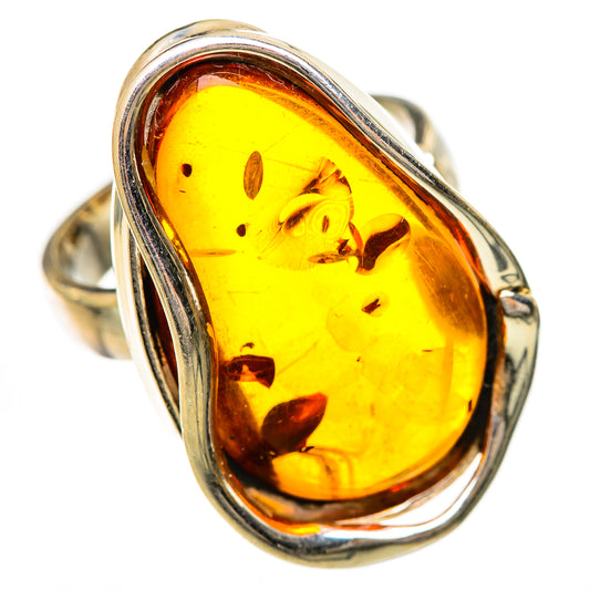 Baltic Amber Rings handcrafted by Ana Silver Co - RING125747 - Photo 2