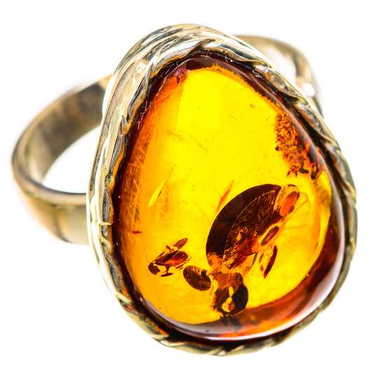 Baltic Amber Rings handcrafted by Ana Silver Co - RING125748 - Photo 2