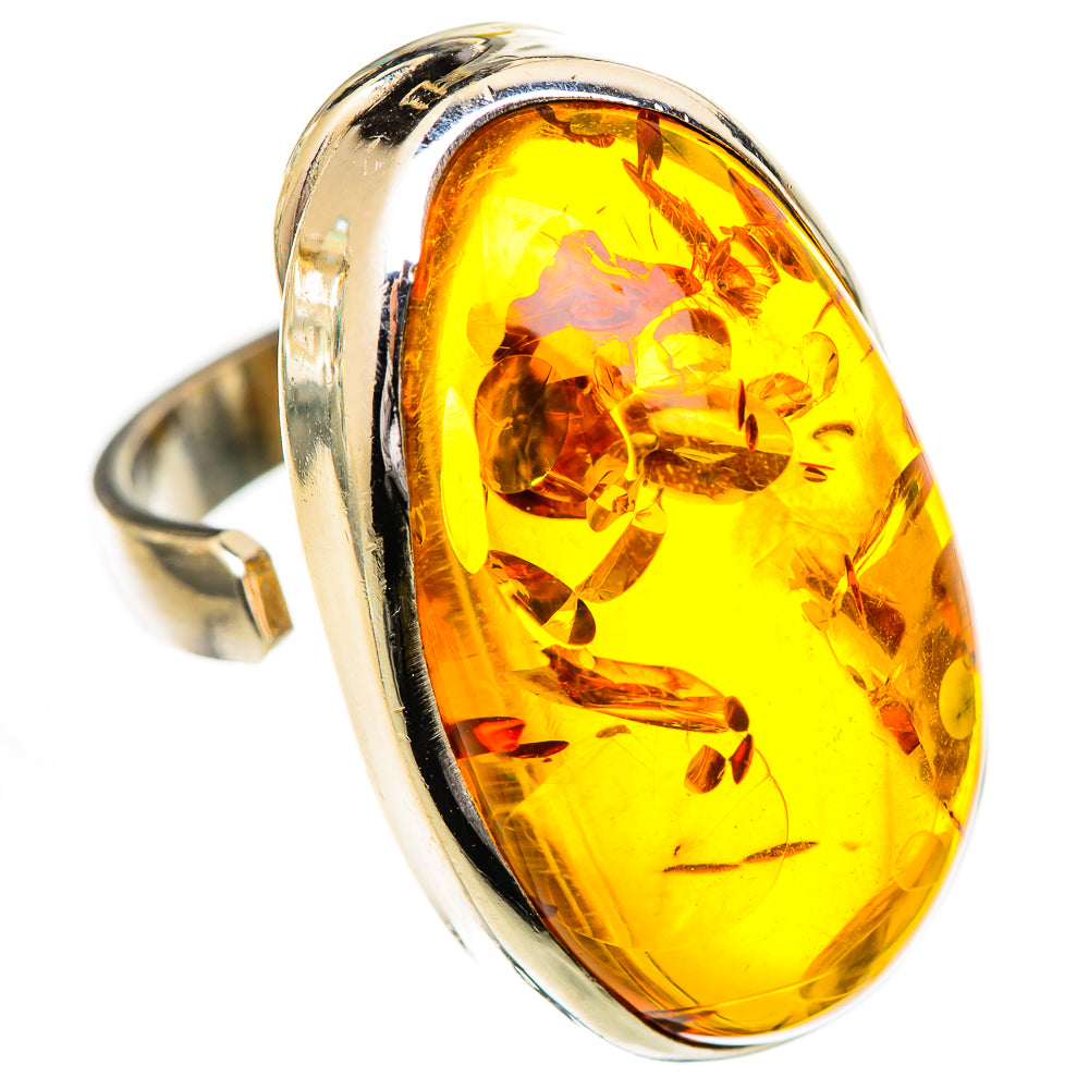 Baltic Amber Rings handcrafted by Ana Silver Co - RING125750 - Photo 2