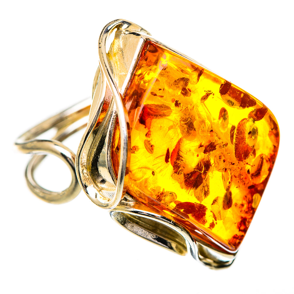 Baltic Amber Rings handcrafted by Ana Silver Co - RING125751 - Photo 2