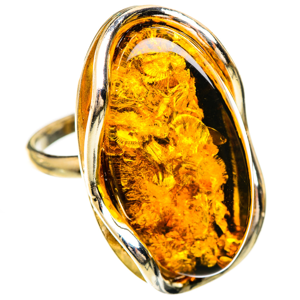 Baltic Amber Rings handcrafted by Ana Silver Co - RING125753 - Photo 2