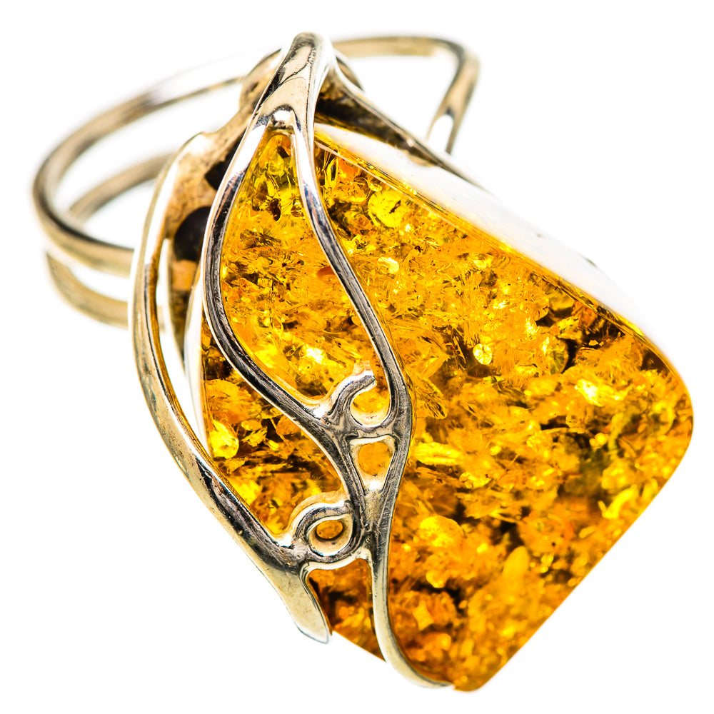 Baltic Amber Rings handcrafted by Ana Silver Co - RING125754 - Photo 2