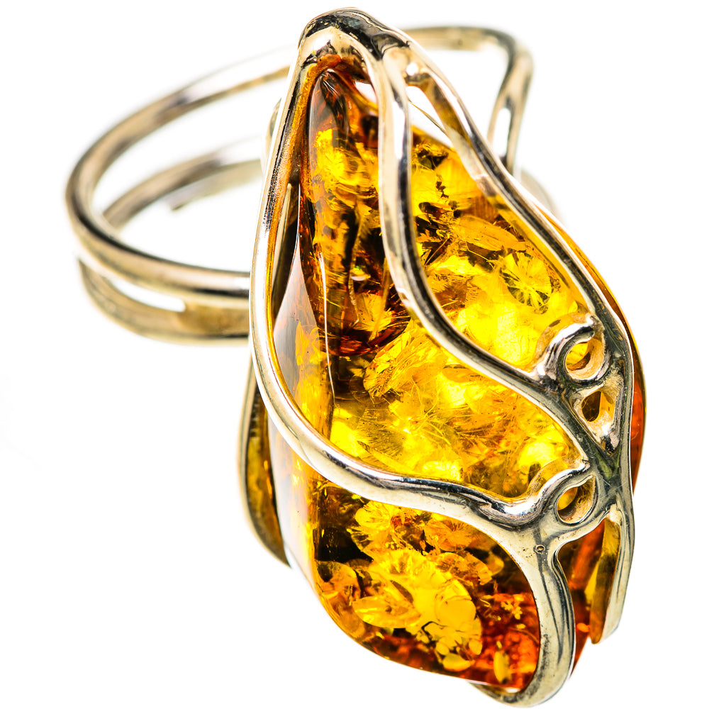 Baltic Amber Rings handcrafted by Ana Silver Co - RING125755 - Photo 2