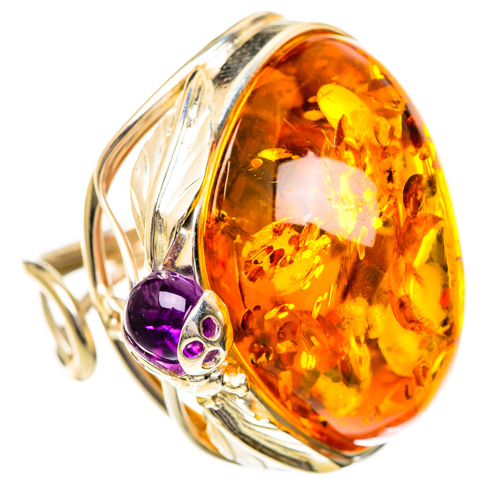 Baltic Amber Rings handcrafted by Ana Silver Co - RING125756 - Photo 2