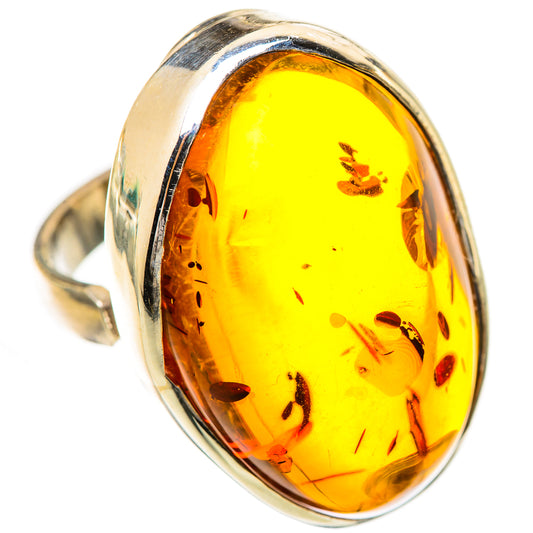 Baltic Amber Rings handcrafted by Ana Silver Co - RING125758 - Photo 2