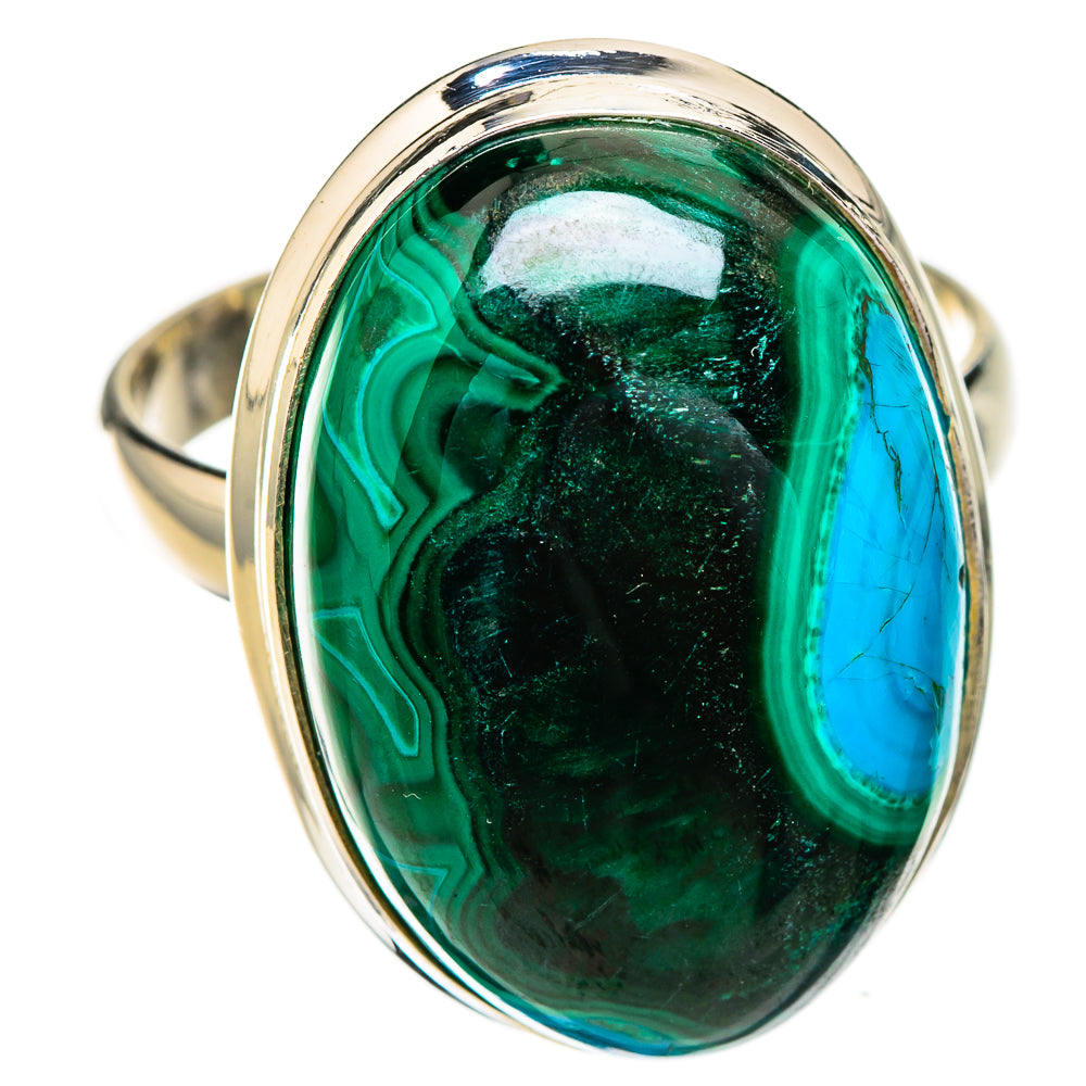Malachite In Chrysocolla Rings handcrafted by Ana Silver Co - RING125770 - Photo 2
