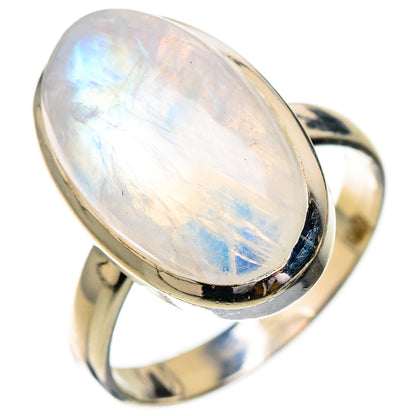 Rainbow Moonstone Rings handcrafted by Ana Silver Co - RING125780 - Photo 2