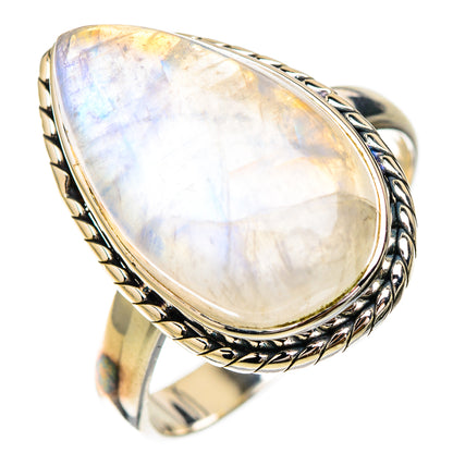 Rainbow Moonstone Rings handcrafted by Ana Silver Co - RING125781 - Photo 2
