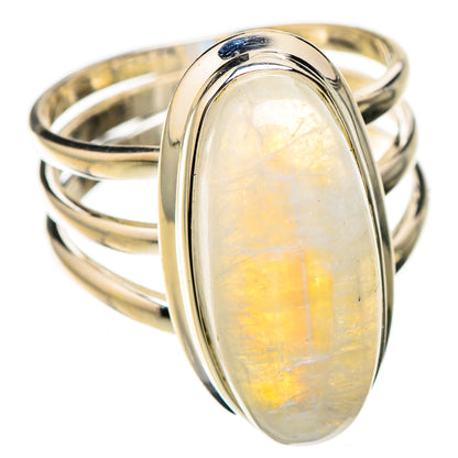Rainbow Moonstone Rings handcrafted by Ana Silver Co - RING125782 - Photo 2