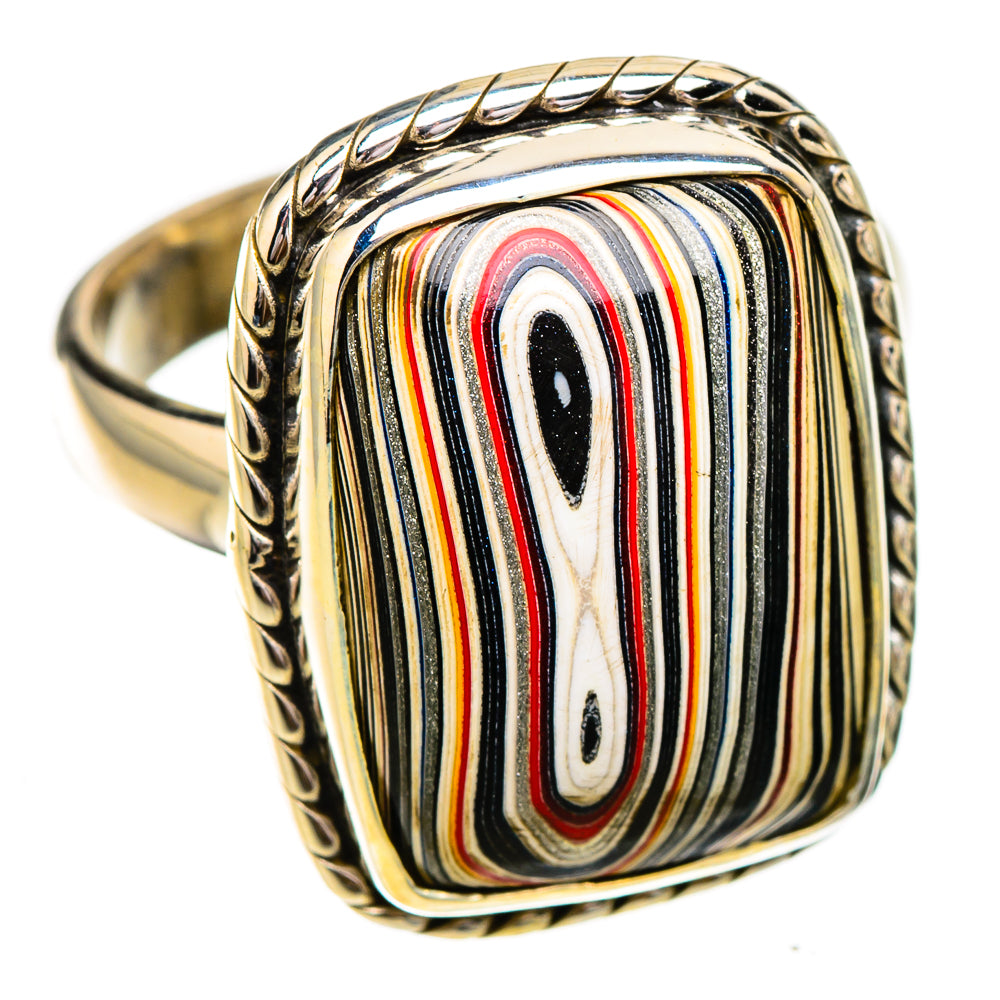 Fordite Rings handcrafted by Ana Silver Co - RING125790 - Photo 2