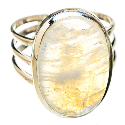 Rainbow Moonstone Rings handcrafted by Ana Silver Co - RING125837 - Photo 2