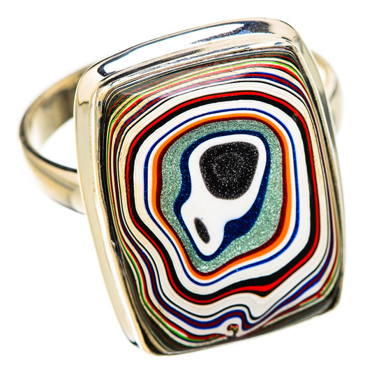 Fordite Rings handcrafted by Ana Silver Co - RING125846 - Photo 2