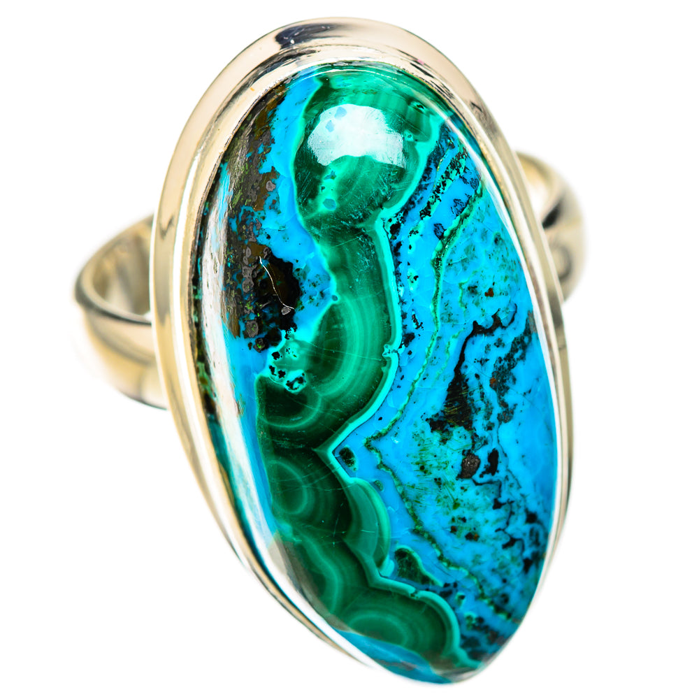Malachite In Chrysocolla Rings handcrafted by Ana Silver Co - RING125847 - Photo 2