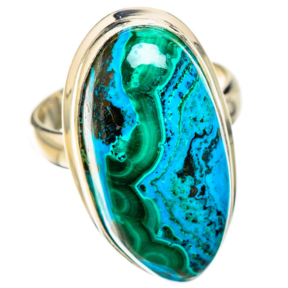 Malachite In Chrysocolla Rings handcrafted by Ana Silver Co - RING125847 - Photo 2