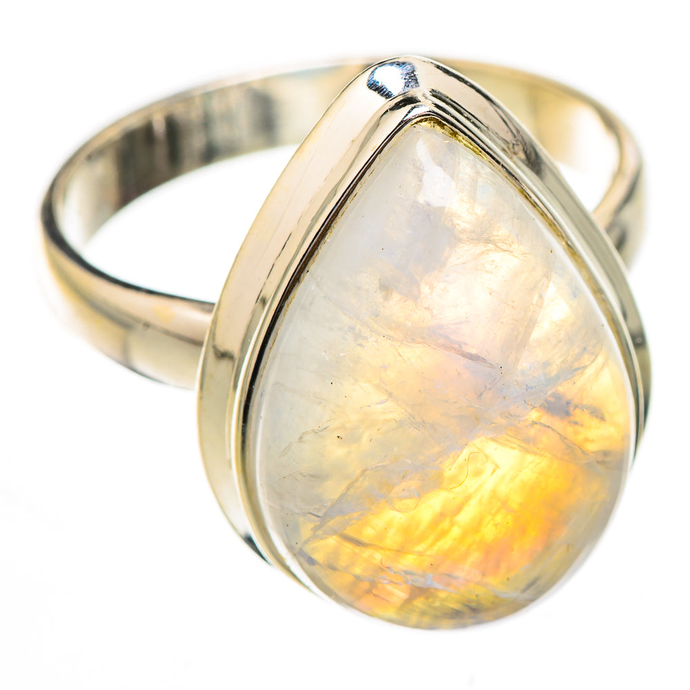 Rainbow Moonstone Rings handcrafted by Ana Silver Co - RING125862 - Photo 2