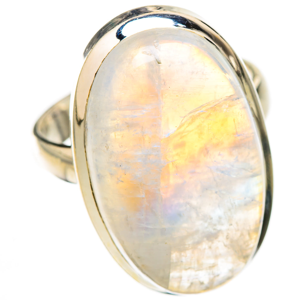 Rainbow Moonstone Rings handcrafted by Ana Silver Co - RING125863 - Photo 2