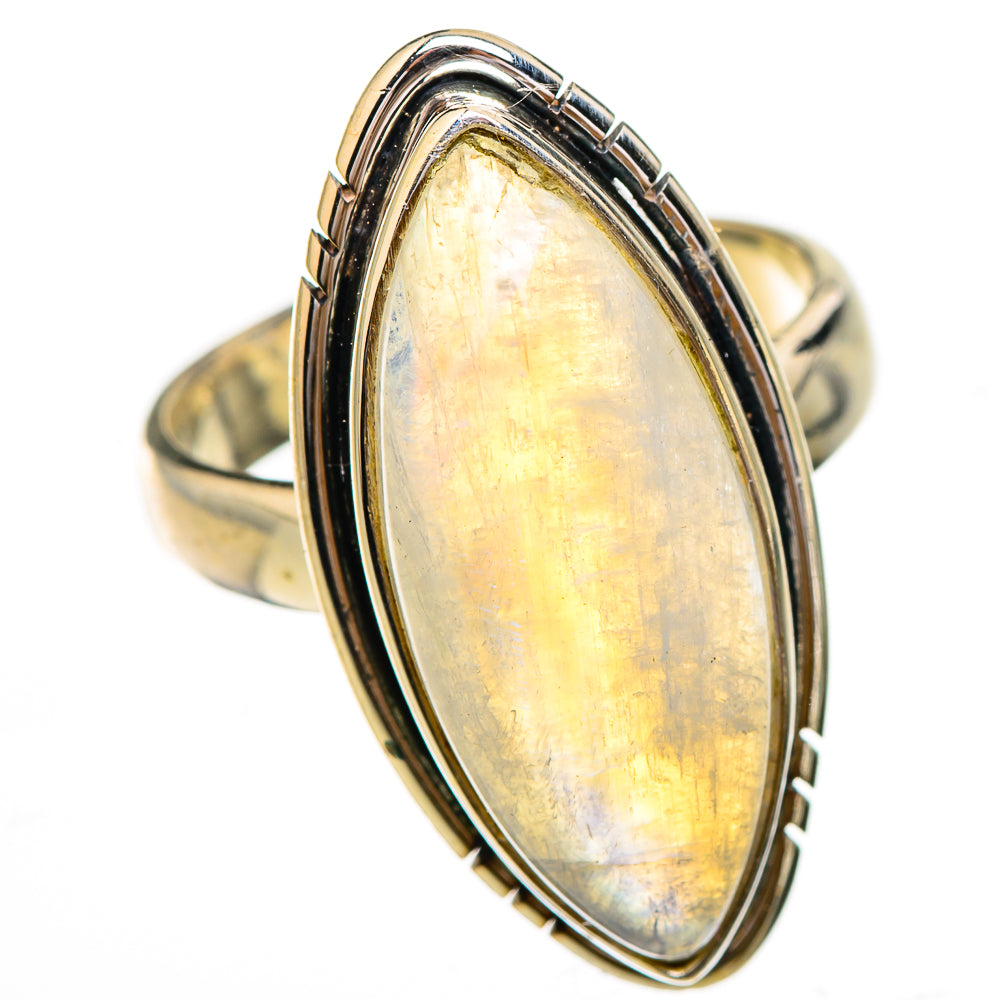 Rainbow Moonstone Rings handcrafted by Ana Silver Co - RING125865 - Photo 2