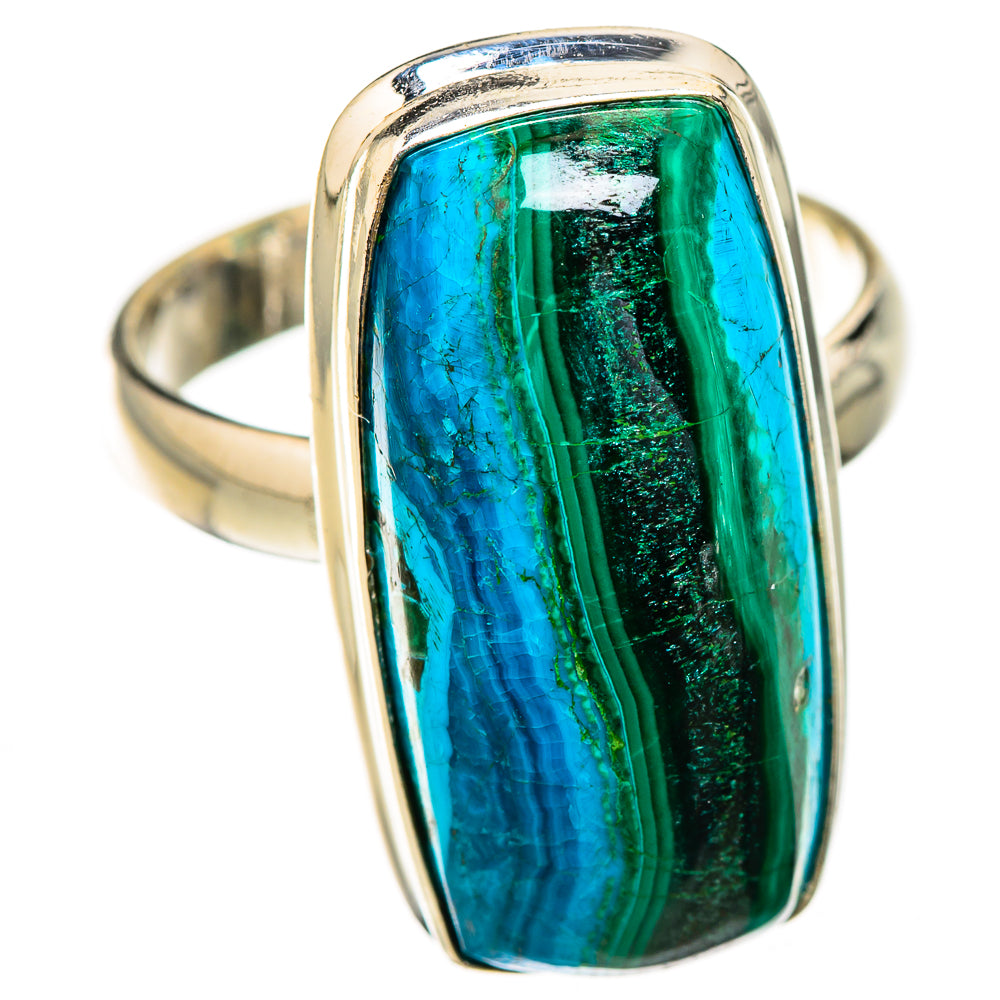 Malachite In Chrysocolla Rings handcrafted by Ana Silver Co - RING125867 - Photo 2