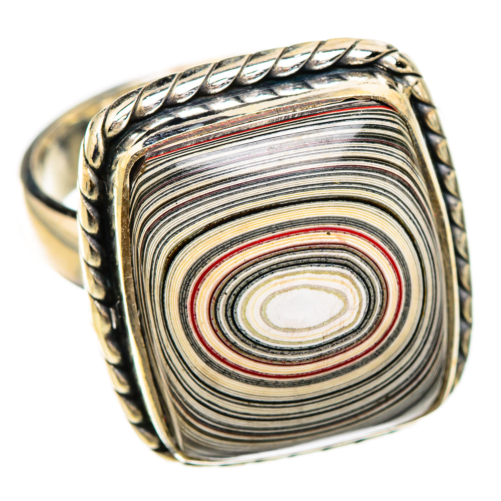 Fordite Rings handcrafted by Ana Silver Co - RING125868 - Photo 2