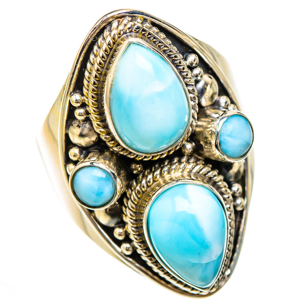 Larimar Rings handcrafted by Ana Silver Co - RING125878 - Photo 2