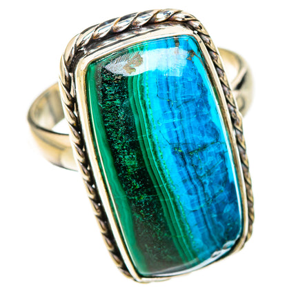 Malachite In Chrysocolla Rings handcrafted by Ana Silver Co - RING125891 - Photo 2