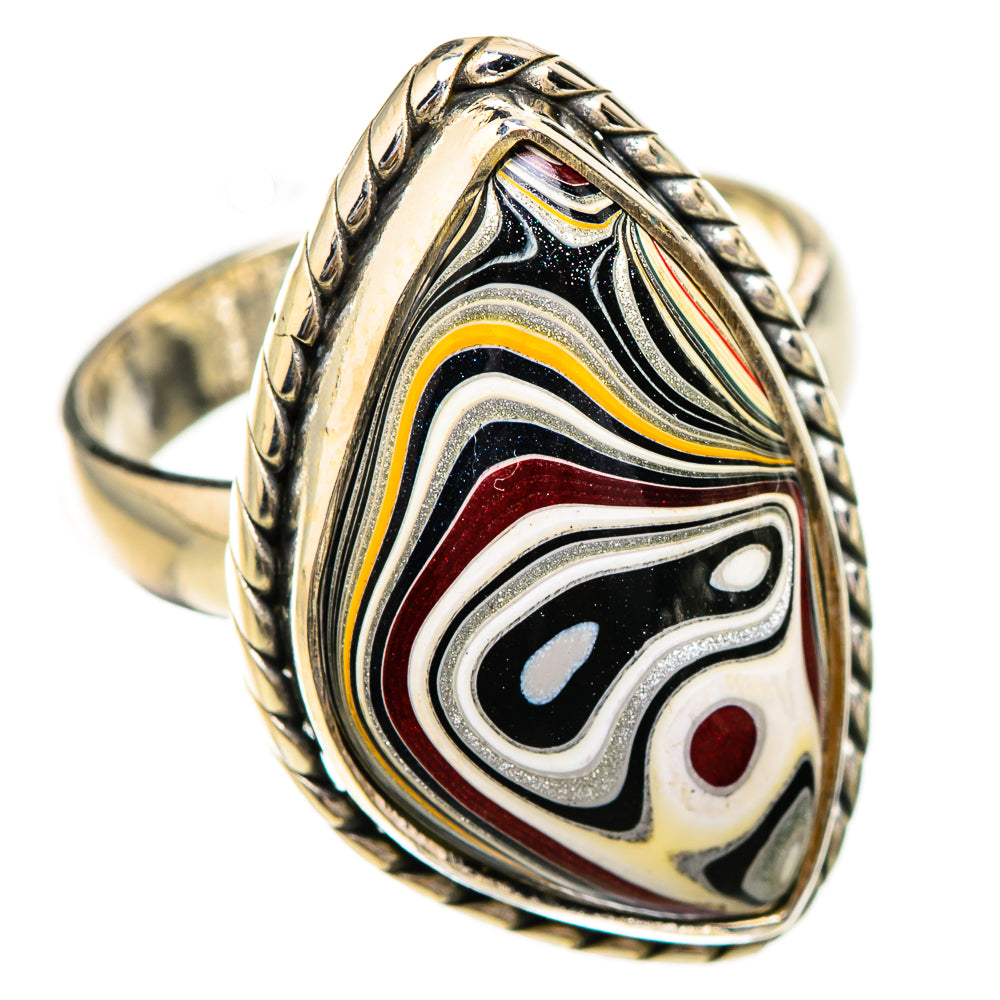 Fordite Rings handcrafted by Ana Silver Co - RING125892 - Photo 2