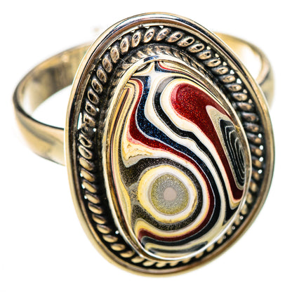 Fordite Rings handcrafted by Ana Silver Co - RING125894 - Photo 2