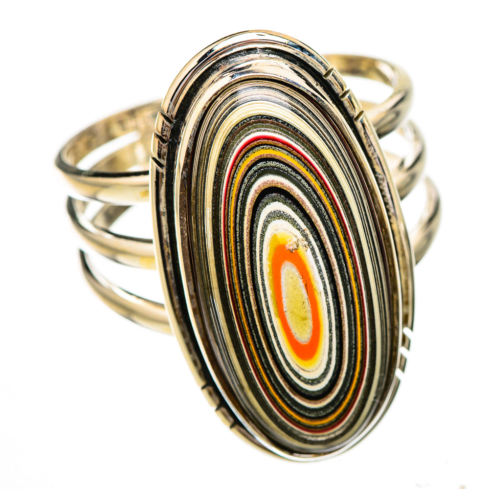 Fordite Rings handcrafted by Ana Silver Co - RING125896 - Photo 2