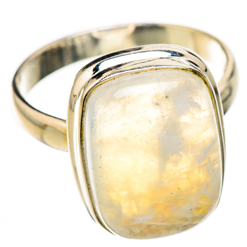 Rainbow Moonstone Rings handcrafted by Ana Silver Co - RING125898 - Photo 2