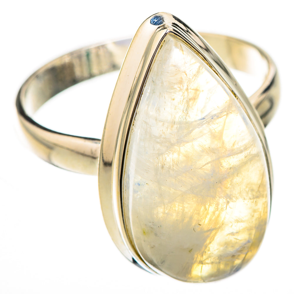 Rainbow Moonstone Rings handcrafted by Ana Silver Co - RING125900 - Photo 2