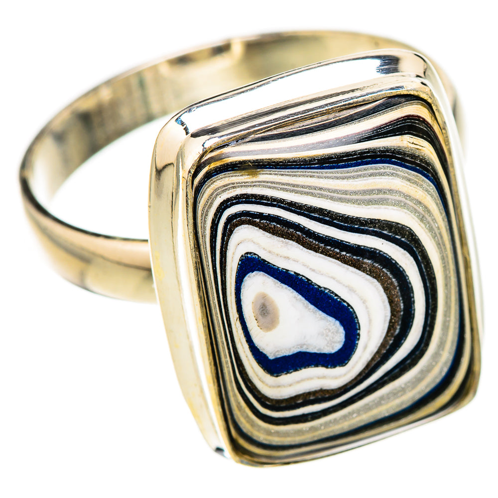 Fordite Rings handcrafted by Ana Silver Co - RING125914 - Photo 2