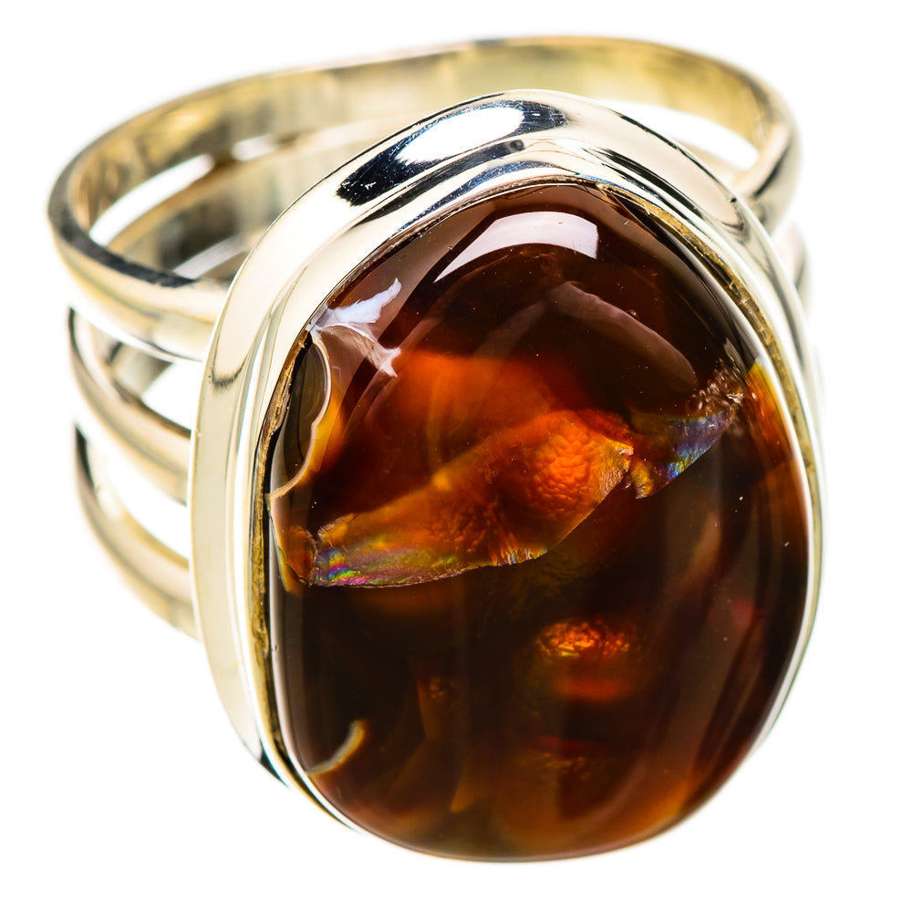 Mexican Fire Agate Rings handcrafted by Ana Silver Co - RING125924 - Photo 2