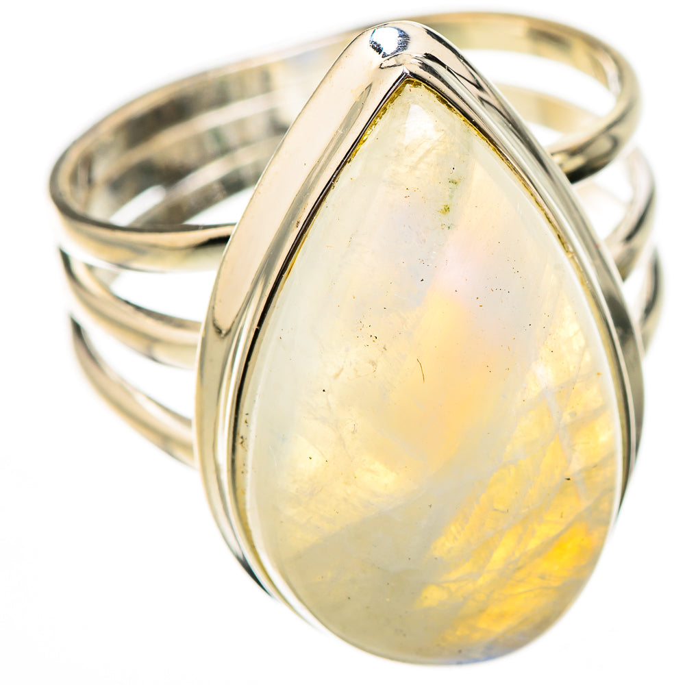 Rainbow Moonstone Rings handcrafted by Ana Silver Co - RING125928 - Photo 2