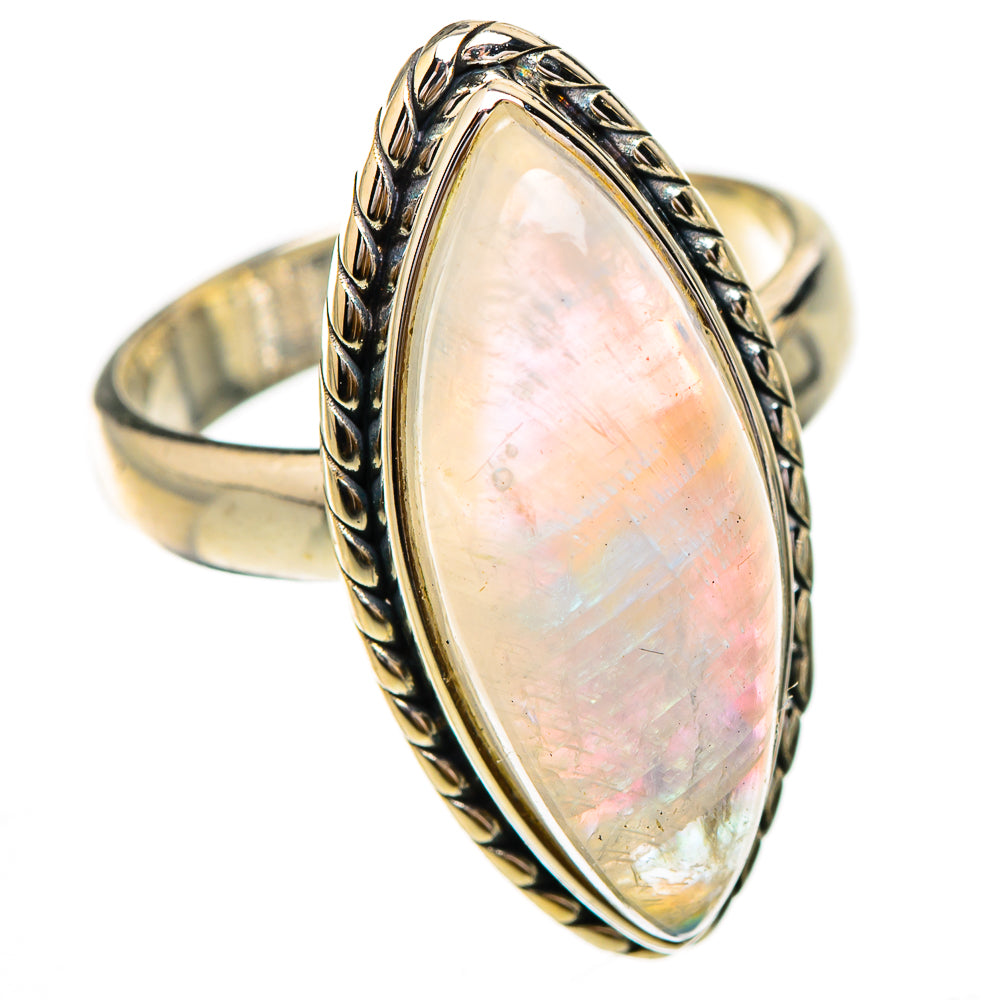 Rainbow Moonstone Rings handcrafted by Ana Silver Co - RING125931 - Photo 2